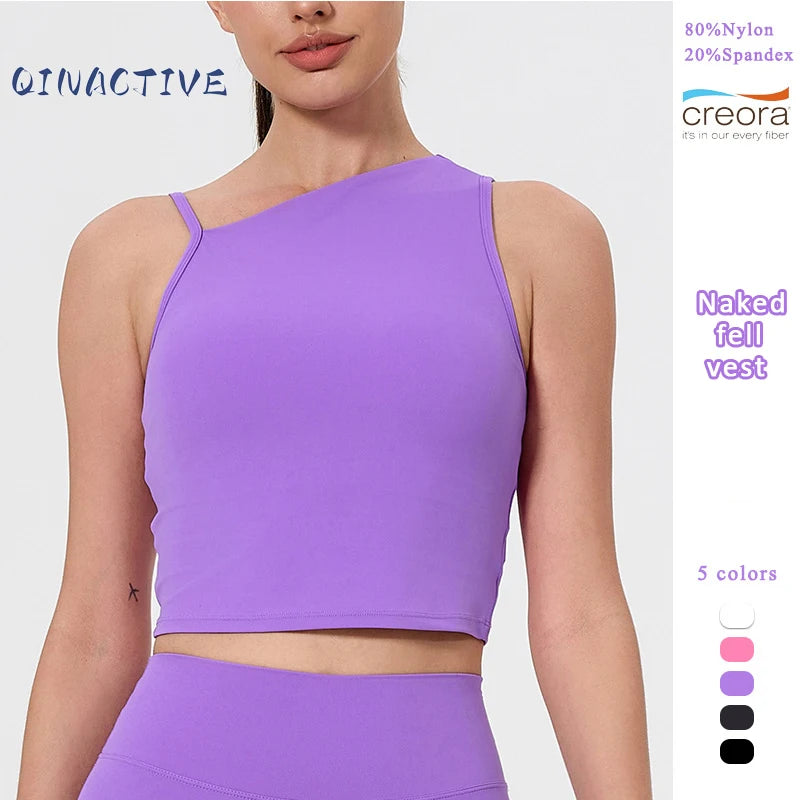 QINACTIVE Women's Tight fitting sports vest yoga vest sports back running high-strength shock-absorbing fitness bra