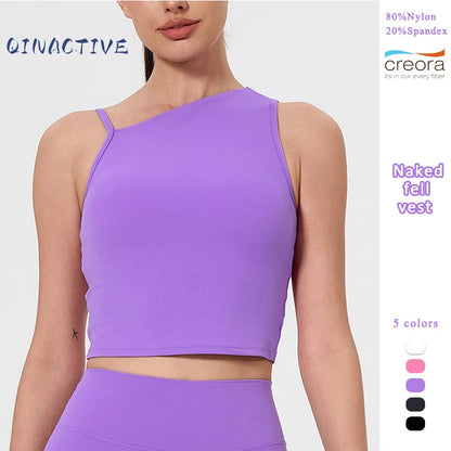 QINACTIVE Women's Tight fitting sports vest yoga vest sports back running high-strength shock-absorbing fitness bra