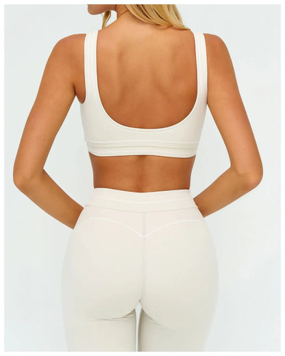 Ningyu Color Contrast Yoga Bra Women's Breathable Gym Fitness Bra Shockproof Sport Underwear Female Workout Bra Push Up Crop Top