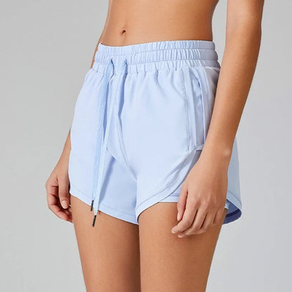 Elastic yoga shorts