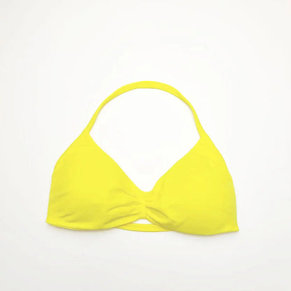NCLAGEN Strappy Bra Gym Top Women High Support Thin Strap Seamless Halter Sports Bras Scrunch Workout Yoga Underwear With Pads