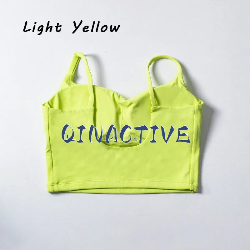 QINACTIVE Nylon Top Women Bra Sexy Top Woman Breathable Underwear Women Fitness Yoga Sports Bra For Women Gym