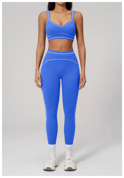 Ningyu Color Contrast Yoga Bra Women's Breathable Gym Fitness Bra Shockproof Sport Underwear Female Workout Bra Push Up Crop Top