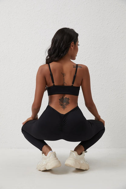 QINACTIVE Gym Jumpsuit Women 2023 Solid Color Sets Gym Clothing Fitness Suit Workout Clothes for Women Playsuit