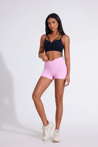 QINACTIVE Women's Sports Shorts High Elasticity Tight Fitting High Waist and Buttocks Yoga Shorts Fitness Outdoor Sport