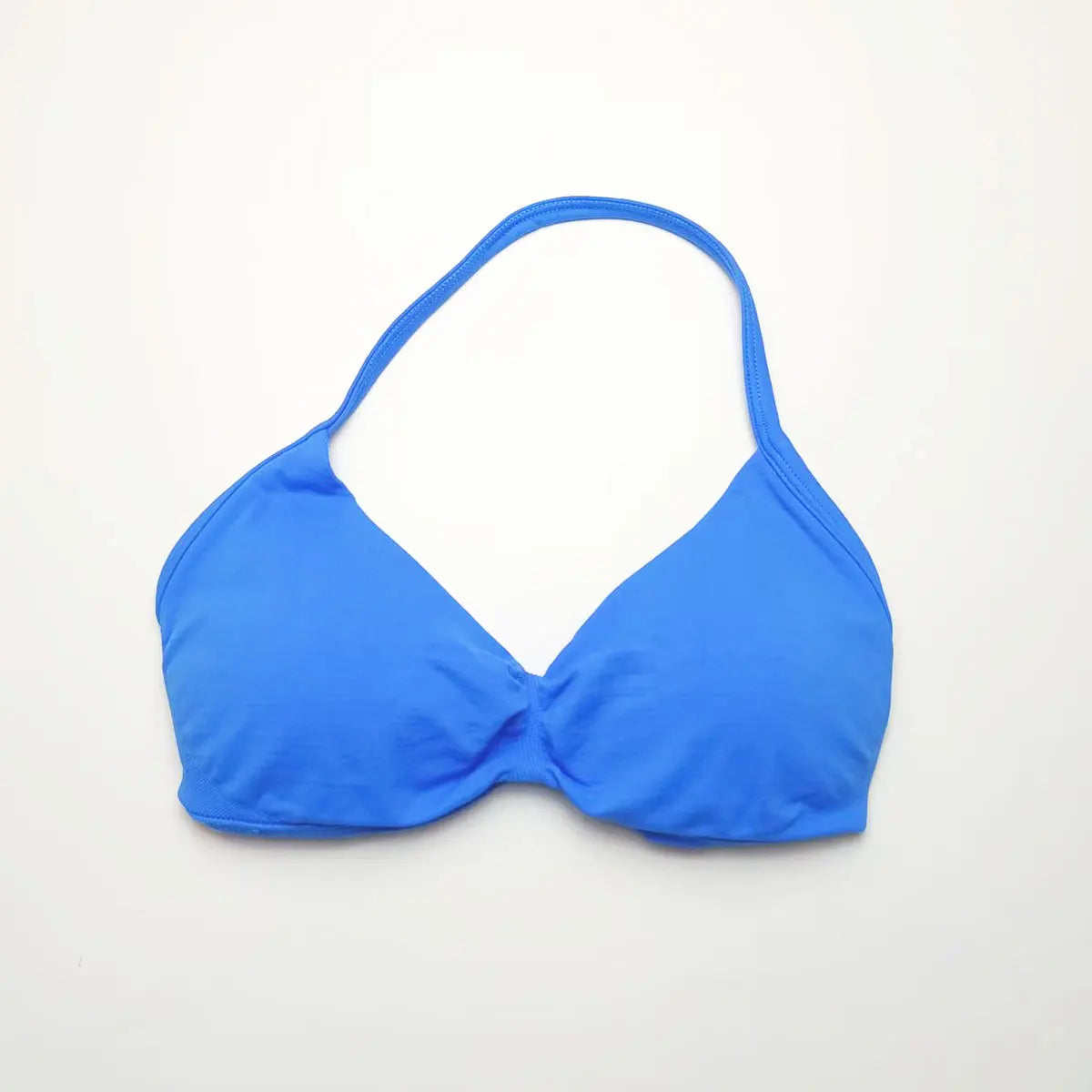 NCLAGEN Strappy Bra Gym Top Women High Support Thin Strap Seamless Halter Sports Bras Scrunch Workout Yoga Underwear With Pads
