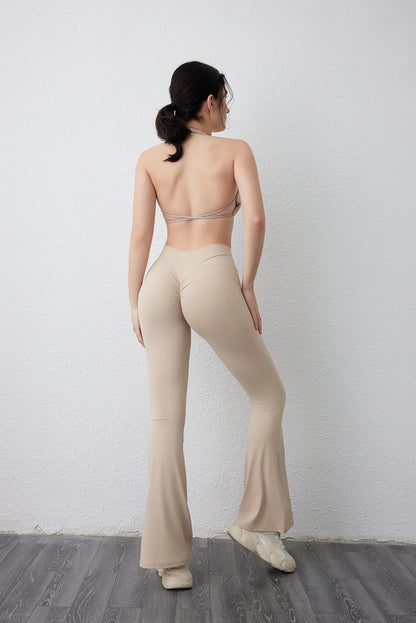 QINACTIV Flare Leggings Yoga Pants Women Bell-bottoms Yoga Trousers High Waist Fitness Pants Stretch Gym Casual Sports