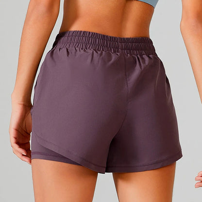 Elastic yoga shorts