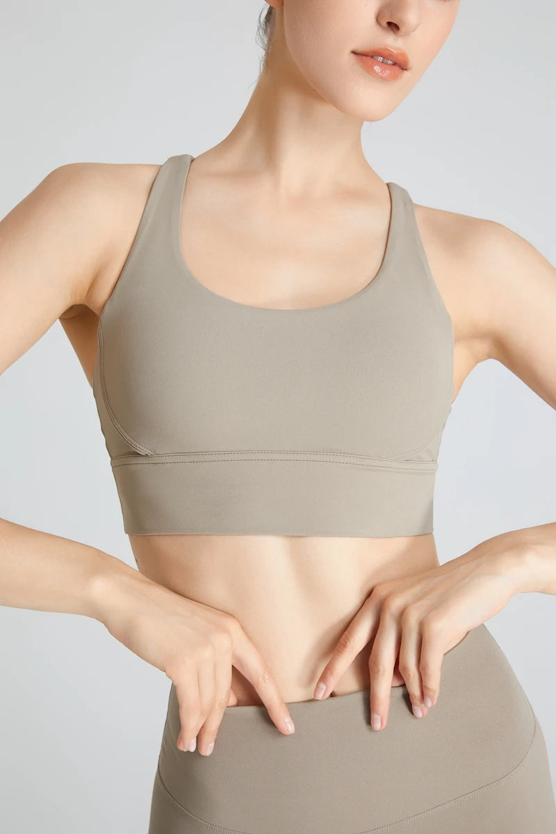 QINACTIVE 17 Colors Sports Bra For Women Gym Top Women's Bras Solid Color Nylon Yoga Bra Sexy Top  Breathable Underwear Fitness