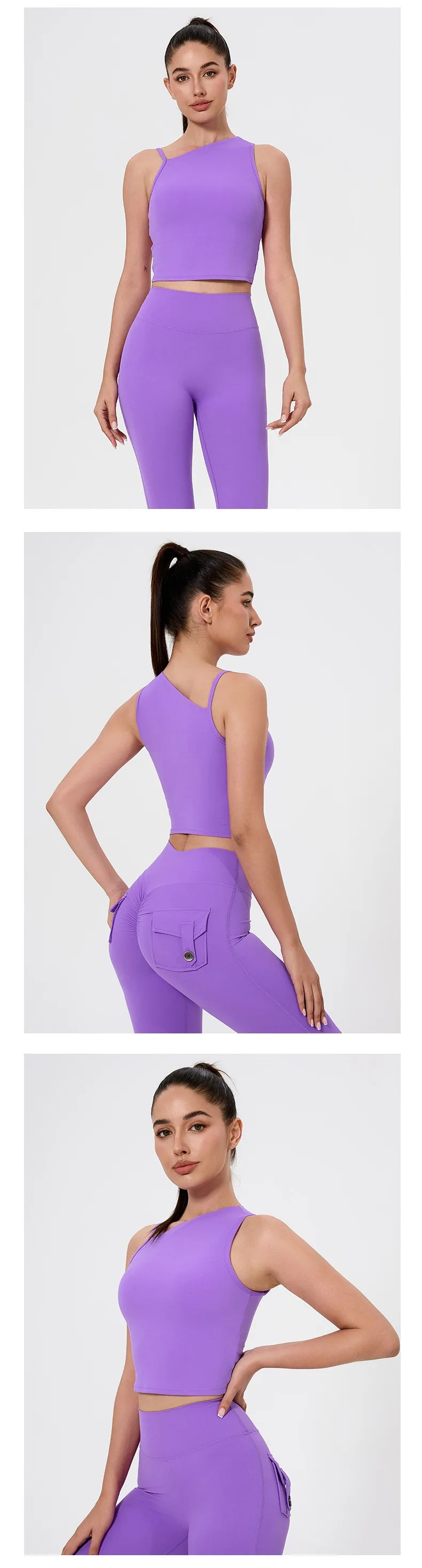 QINACTIVE Women's Tight fitting sports vest yoga vest sports back running high-strength shock-absorbing fitness bra