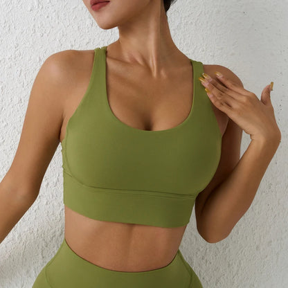 QINACTIVE 17 Colors Sports Bra For Women Gym Top Women's Bras Solid Color Nylon Yoga Bra Sexy Top  Breathable Underwear Fitness