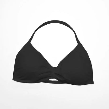 NCLAGEN Strappy Bra Gym Top Women High Support Thin Strap Seamless Halter Sports Bras Scrunch Workout Yoga Underwear With Pads