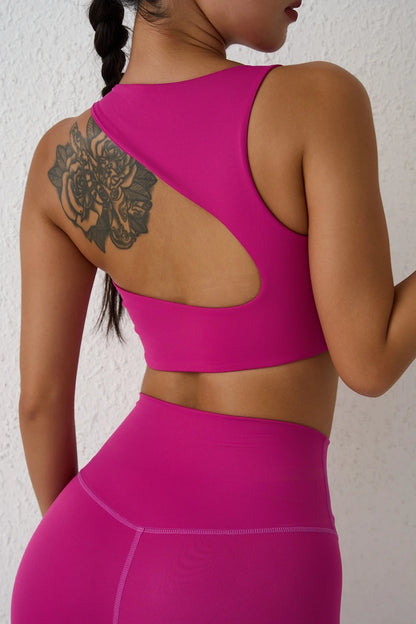 QINACTIVE  Sexy Backless Women Crop Top Fitness Solid Sports Bra Gym Shockproof Workout Yoga Tank Tops