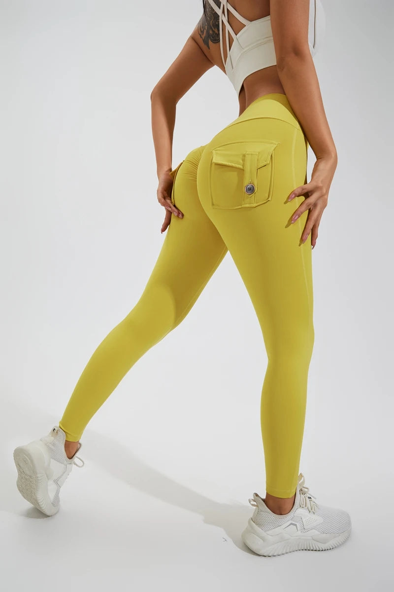 QINACTIVE Leggings Women For Gym With Pocket Leggins Yoga Pants Fitness Tights High Waist Fitness Legging Womens Clothing