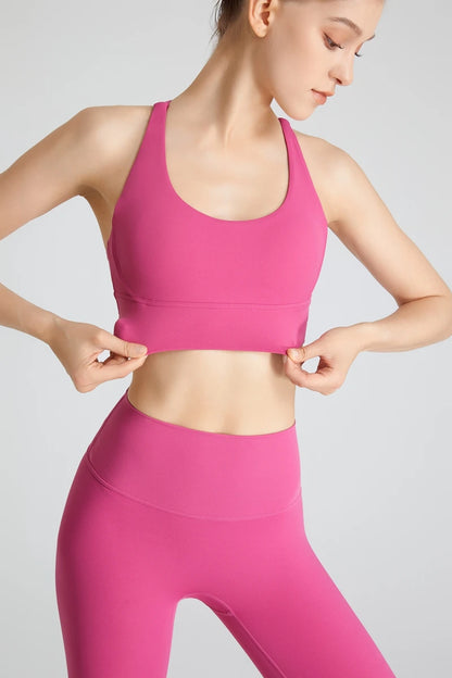 QINACTIVE 17 Colors Sports Bra For Women Gym Top Women's Bras Solid Color Nylon Yoga Bra Sexy Top  Breathable Underwear Fitness