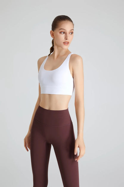 QINACTIVE 17 Colors Sports Bra For Women Gym Top Women's Bras Solid Color Nylon Yoga Bra Sexy Top  Breathable Underwear Fitness