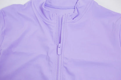 QINACTIVE Women's Fitness Jacket Quick Drying Tight Zipper Yoga Top Sports Long Sleeved Outerwear Running Yoga Coat