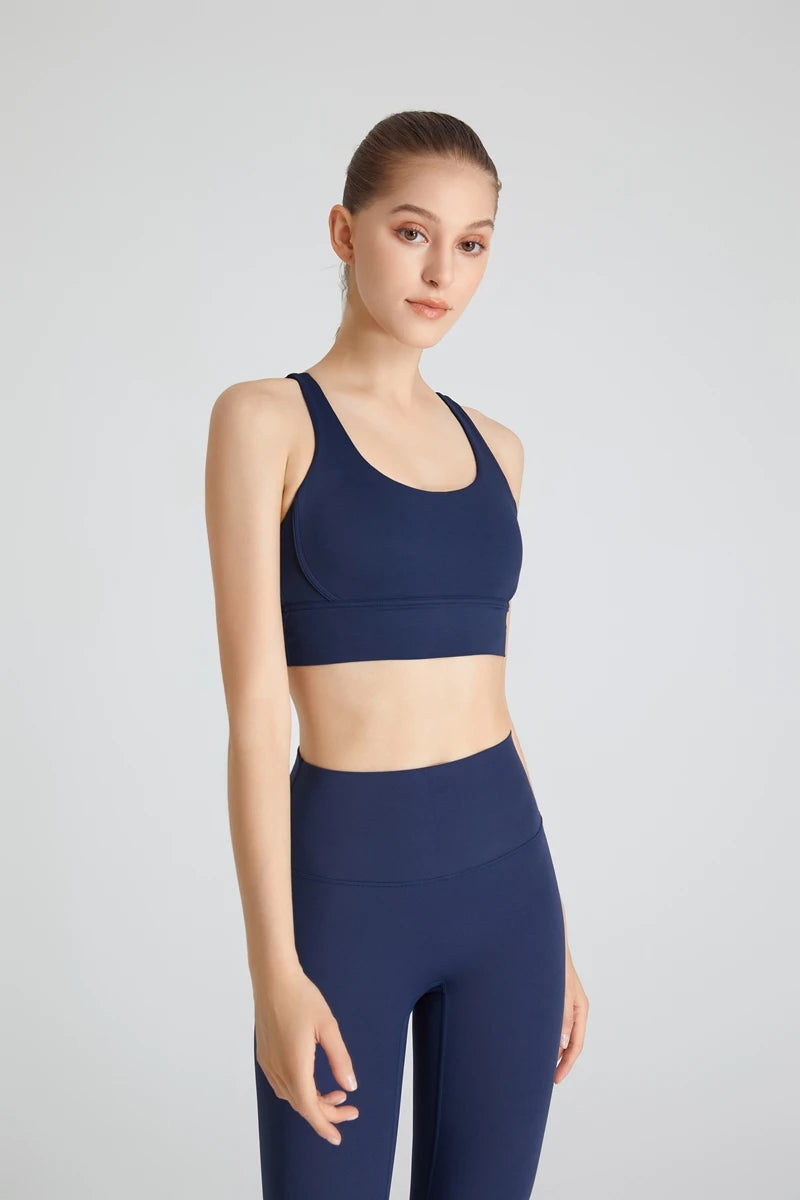QINACTIVE 17 Colors Sports Bra For Women Gym Top Women's Bras Solid Color Nylon Yoga Bra Sexy Top  Breathable Underwear Fitness