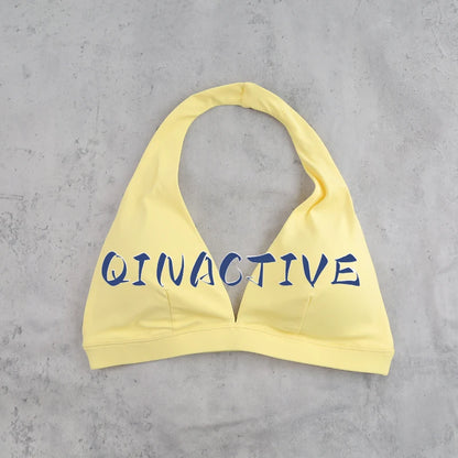 QINACTIVE Women's Yoga Sports Bra Running Fitness Cycling Removable Padded Breathable Comfortable Bra