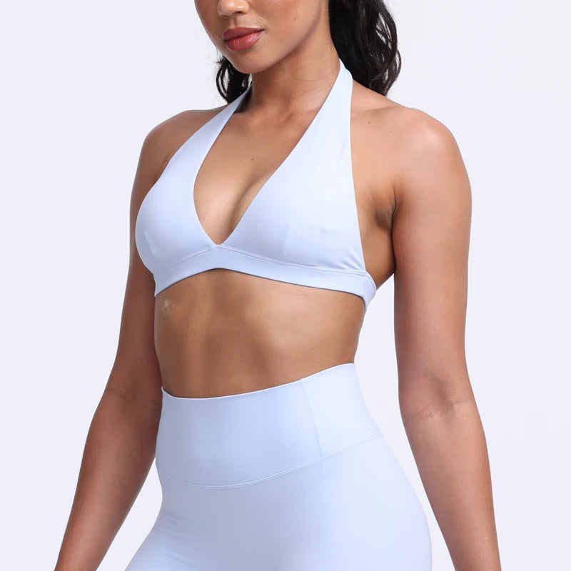 QINACTIVE Women's Yoga Sports Bra Running Fitness Cycling Removable Padded Breathable Comfortable Bra