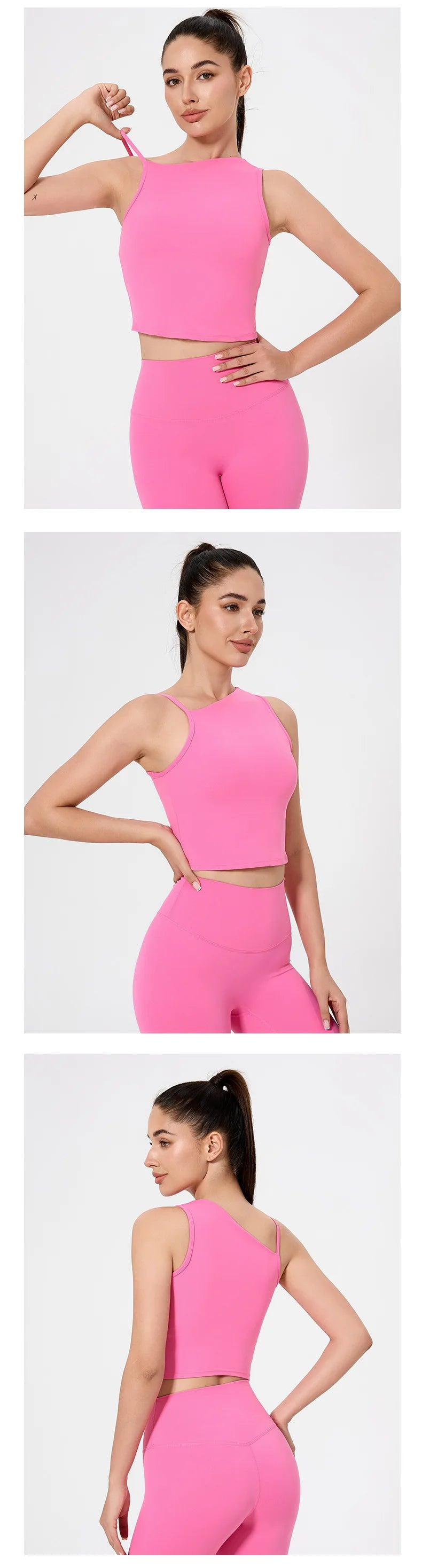 QINACTIVE Women's Tight fitting sports vest yoga vest sports back running high-strength shock-absorbing fitness bra