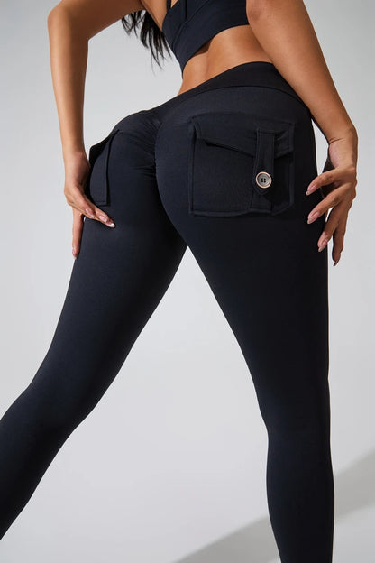 QINACTIVE Leggings Women For Gym With Pocket Leggins Yoga Pants Fitness Tights High Waist Fitness Legging Womens Clothing