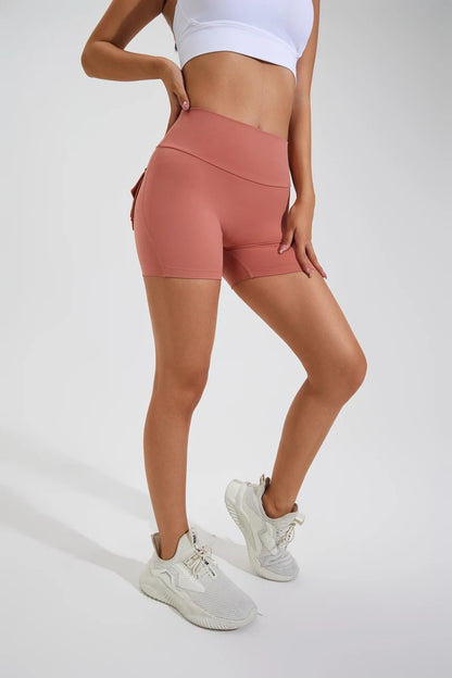 DIAS FIT JOY Tight Women's Shorts Pocket high waist lifting buttocks quick drying yoga shorts