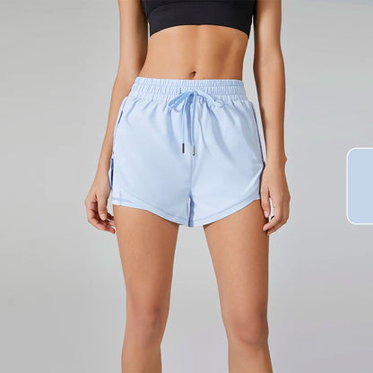 Elastic yoga shorts