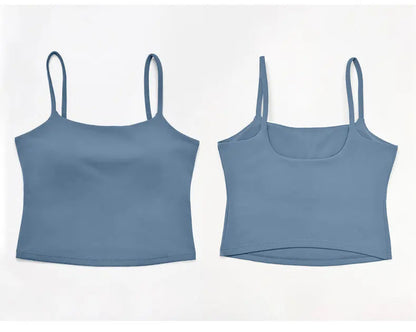 NCLAGEN GYM Tank Top With Built In Bra women's Yoga clothing  running Square Neck fitness vest beautiful back sports Workout