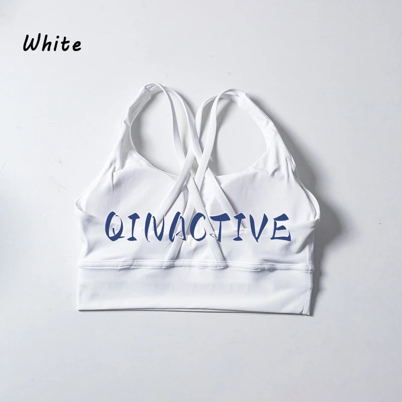 QINACTIVE 17 Colors Sports Bra For Women Gym Top Women's Bras Solid Color Nylon Yoga Bra Sexy Top  Breathable Underwear Fitness