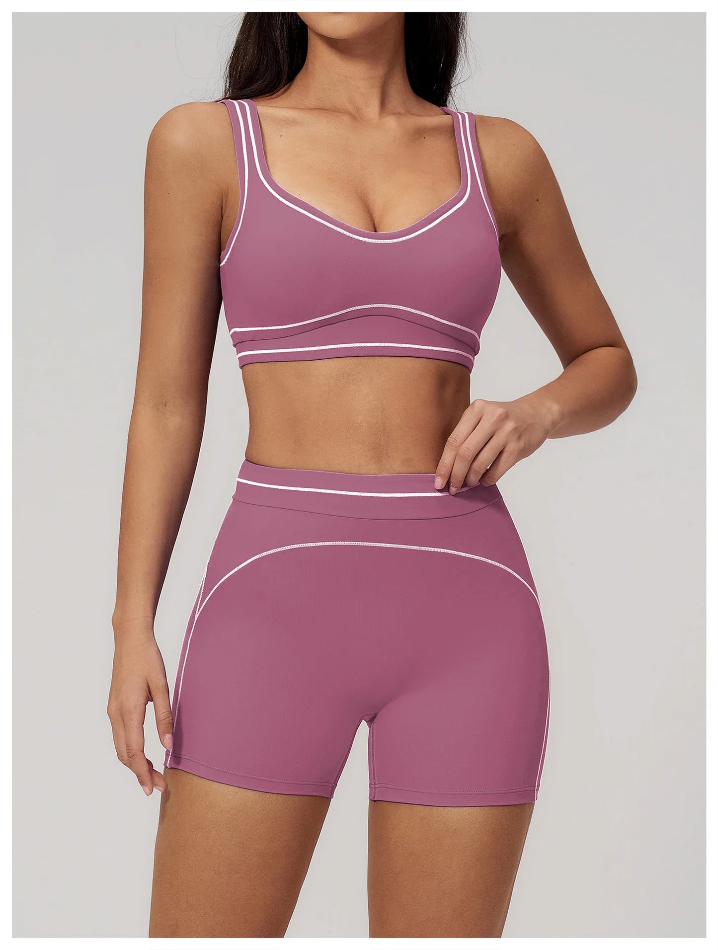 Ningyu Color Contrast Yoga Bra Women's Breathable Gym Fitness Bra Shockproof Sport Underwear Female Workout Bra Push Up Crop Top