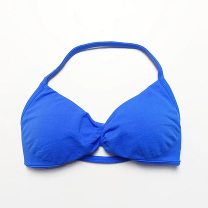 NCLAGEN Strappy Bra Gym Top Women High Support Thin Strap Seamless Halter Sports Bras Scrunch Workout Yoga Underwear With Pads
