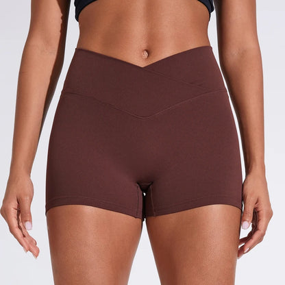 QINACTIVE Women's Sports Shorts High Elasticity Tight Fitting High Waist and Buttocks Yoga Shorts Fitness Outdoor Sport