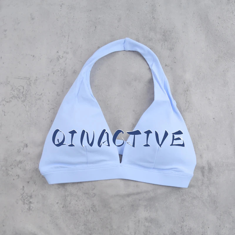 QINACTIVE Women's Yoga Sports Bra Running Fitness Cycling Removable Padded Breathable Comfortable Bra
