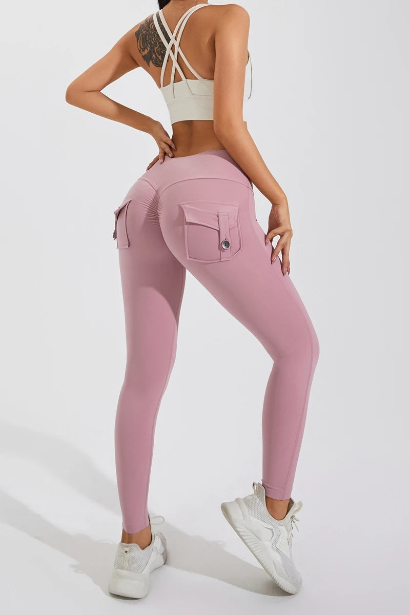 QINACTIVE Leggings Women For Gym With Pocket Leggins Yoga Pants Fitness Tights High Waist Fitness Legging Womens Clothing