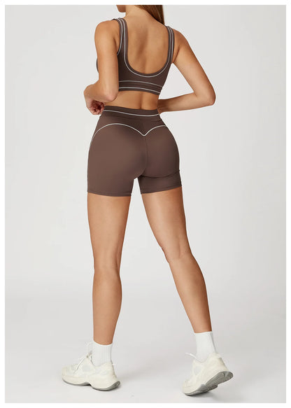 Ningyu Color Contrast Yoga Bra Women's Breathable Gym Fitness Bra Shockproof Sport Underwear Female Workout Bra Push Up Crop Top
