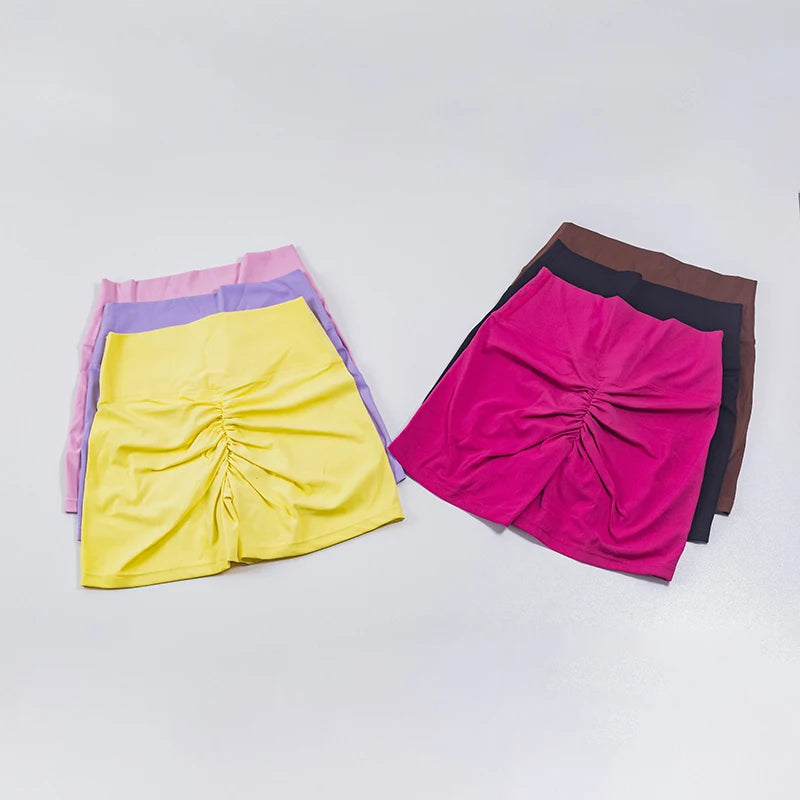 QINACTIVE Women's Sports Shorts High Elasticity Tight Fitting High Waist and Buttocks Yoga Shorts Fitness Outdoor Sport