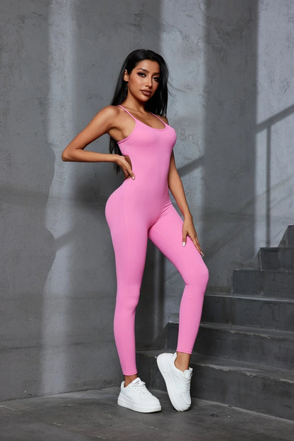 QINACTIVE Gym Jumpsuit Women 2023 Solid Color Sets Gym Clothing Fitness Suit Workout Clothes for Women Playsuit