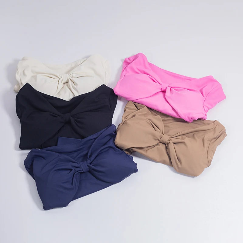 QINACTIVE Women's Nylon Top Yoga long sleeved T-shirt detachable chest cushion tight pleated sports top waist tight yoga top