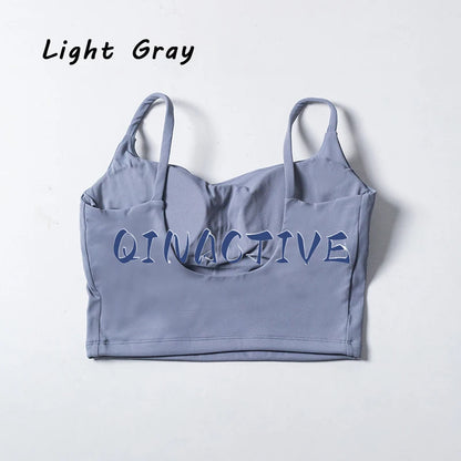 QINACTIVE Nylon Top Women Bra Sexy Top Woman Breathable Underwear Women Fitness Yoga Sports Bra For Women Gym
