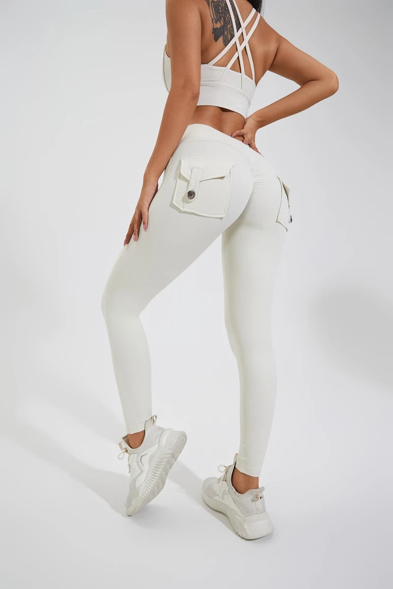 QINACTIVE Leggings Women For Gym With Pocket Leggins Yoga Pants Fitness Tights High Waist Fitness Legging Womens Clothing