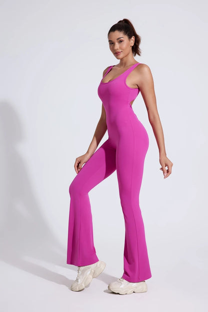 QINACTIV RearV-lift buttocks tight fitting one-piece nude yoga suit winter women's outdoor running sports one-piece fitness suit