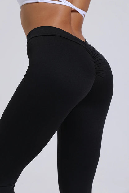 QINACTIVE V-Back Leggings Sports Yoga Pants Women Fitness Gym Tights High Waist Leggings Push Up
