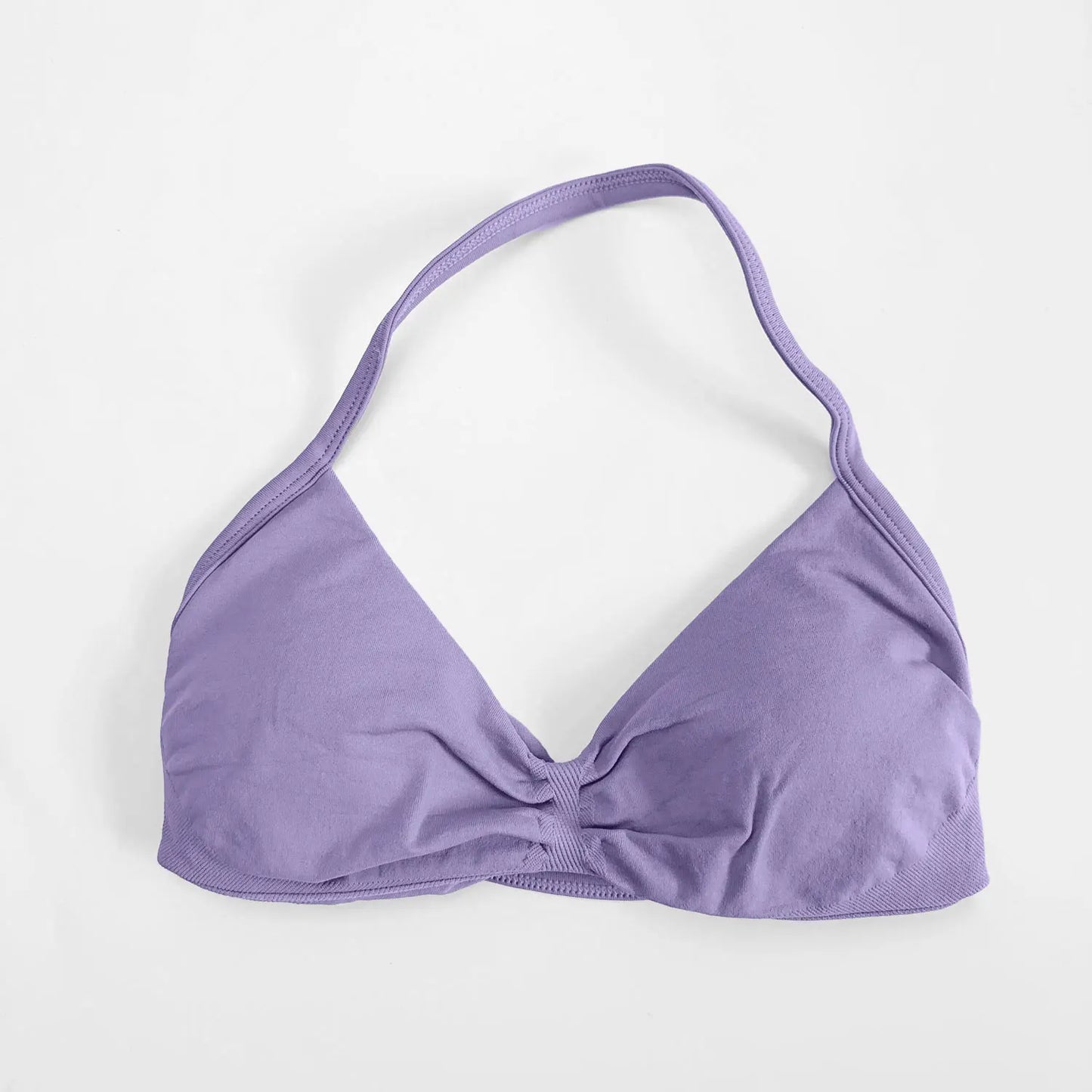 NCLAGEN Strappy Bra Gym Top Women High Support Thin Strap Seamless Halter Sports Bras Scrunch Workout Yoga Underwear With Pads