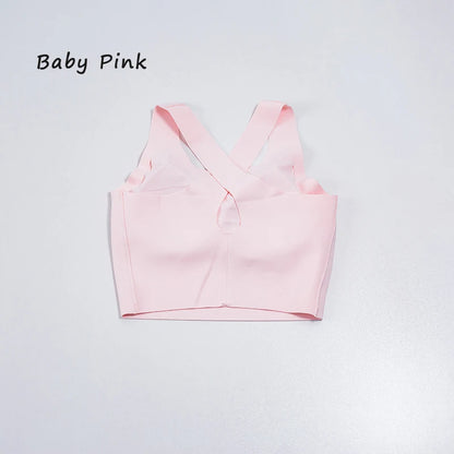Women's Sports Vest Wide Shoulder Straps Yoga Bra Fixed Chest Cushion Shock-Absorbing Comfort Beautiful Back Fitness