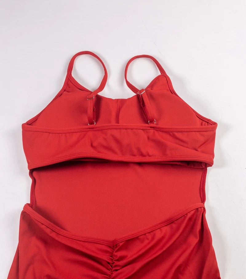 QINACTIVE Gym Jumpsuit Women 2023 Solid Color Sets Gym Clothing Fitness Suit Workout Clothes for Women Playsuit
