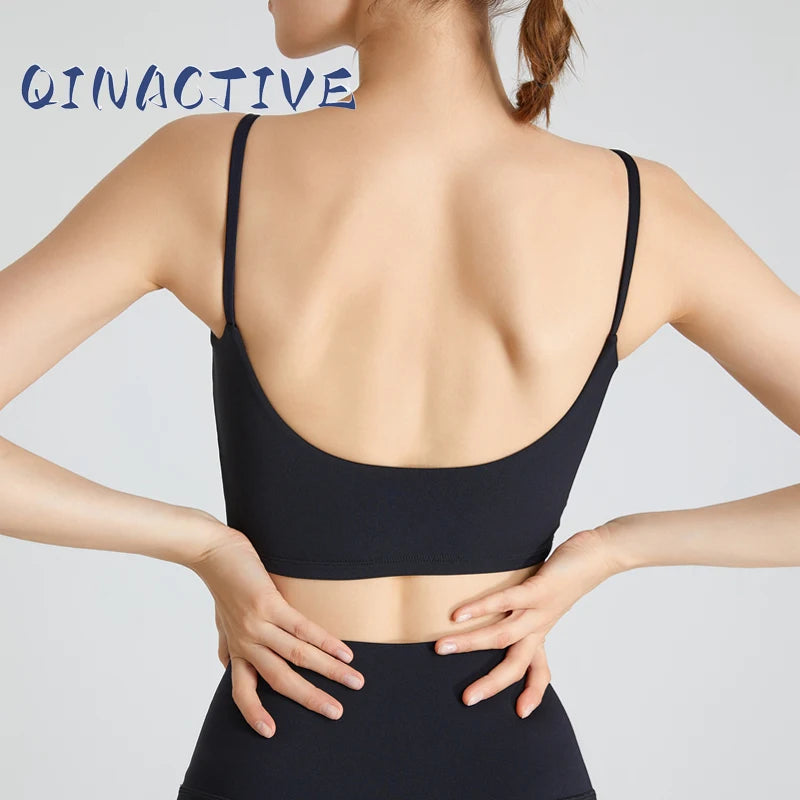 QINACTIVE Nylon Top Women Bra Sexy Top Woman Breathable Underwear Women Fitness Yoga Sports Bra For Women Gym