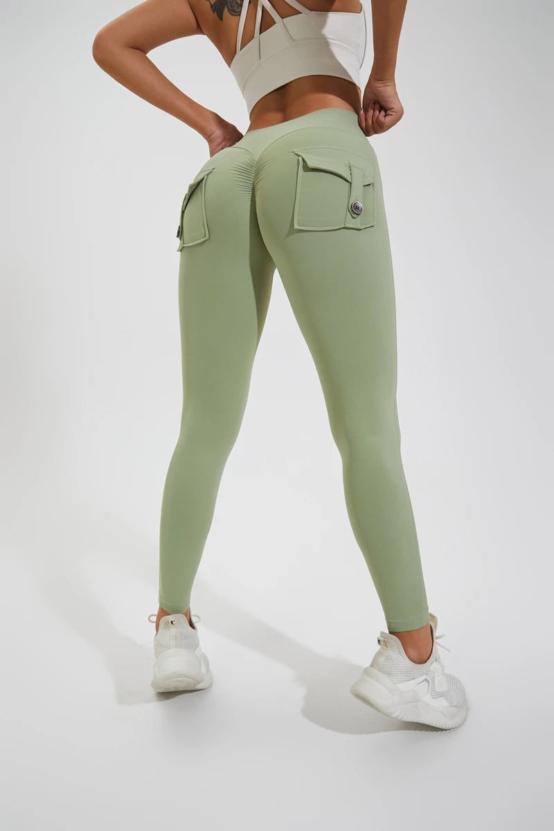 QINACTIVE Leggings Women For Gym With Pocket Leggins Yoga Pants Fitness Tights High Waist Fitness Legging Womens Clothing